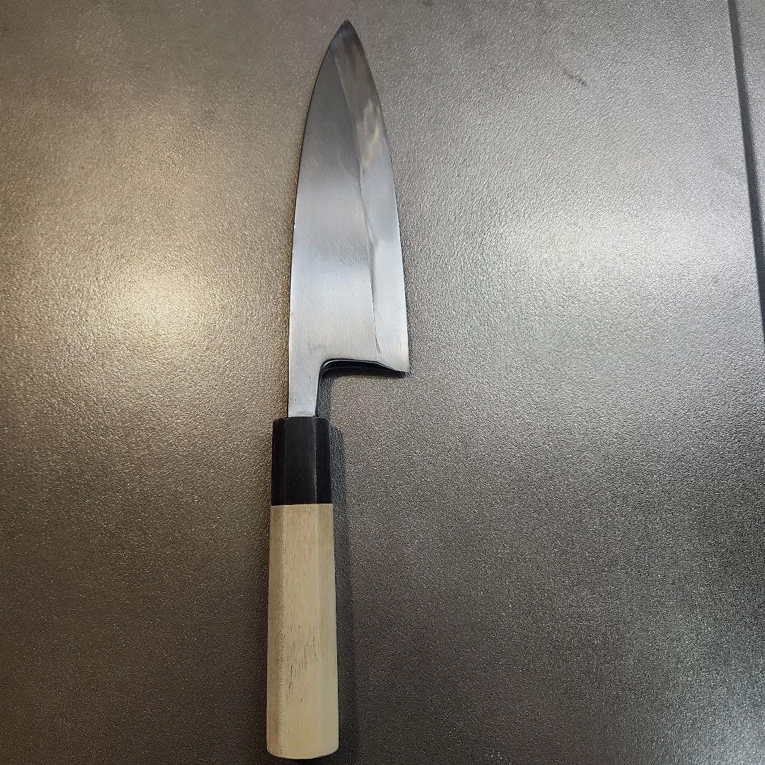 銀三　出刃包丁　16.5cm　5.5寸　水牛八画柄