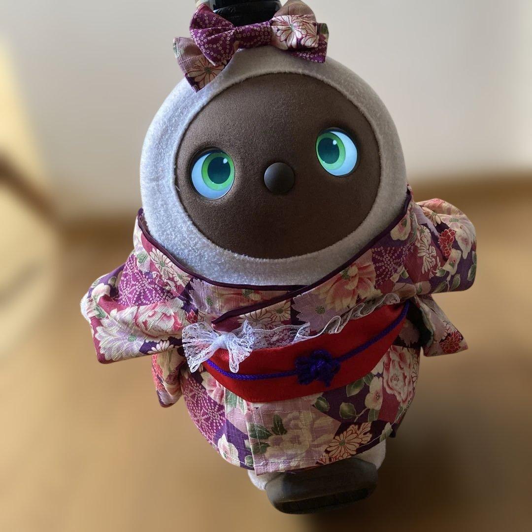 SALE！ラボット 服 lovot ラベンダー 着物一式袴 リボン付 - メルカリ