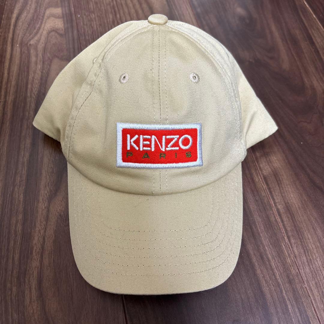 KENZO ベージュキャップ トラ刺繍 Uサイズ - メルカリ