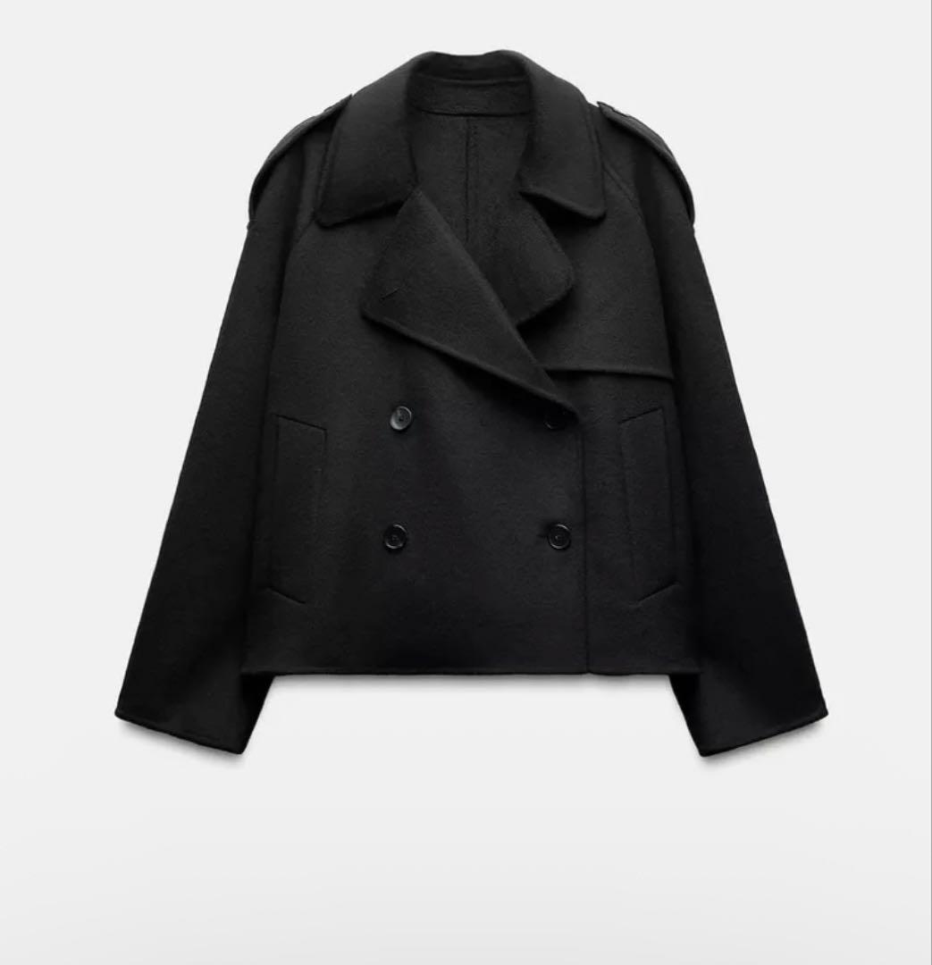 Zara ウールショートコート ZW COLLECTION - メルカリ