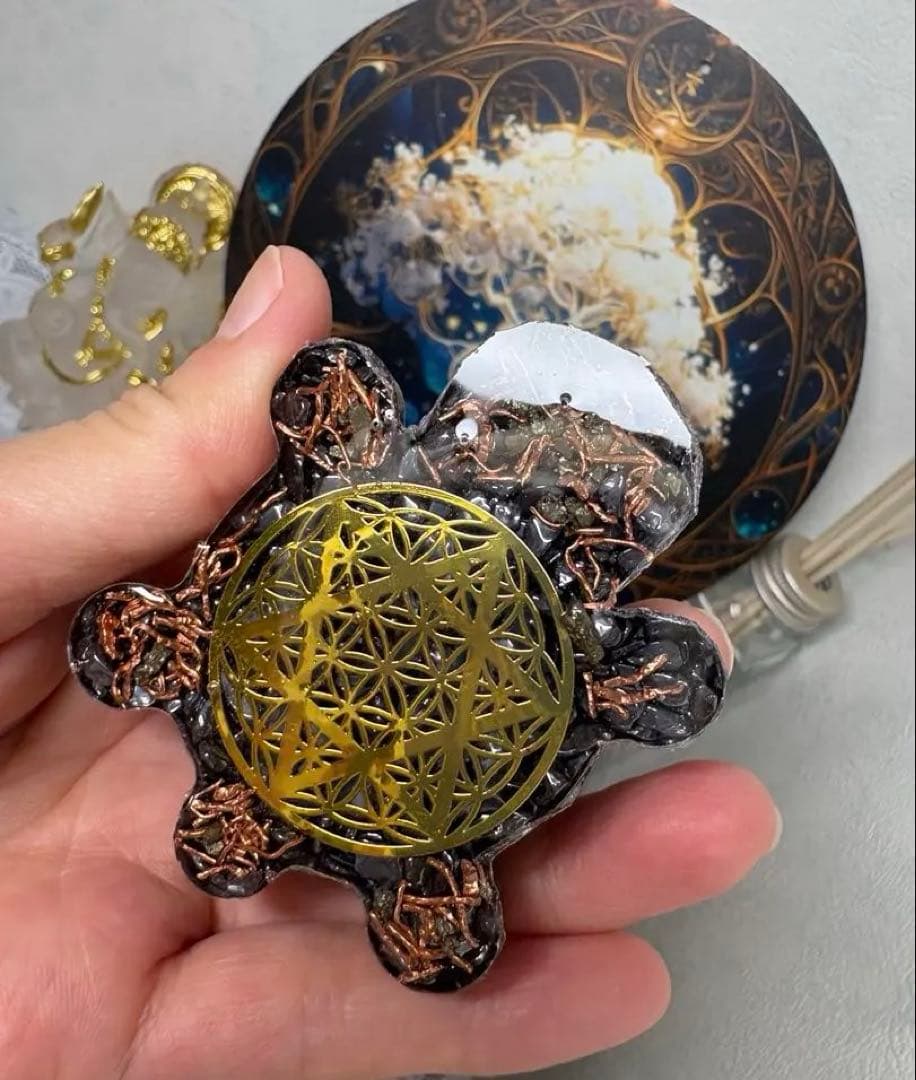 オルゴナイト まん丸カメさん テラヘルツ