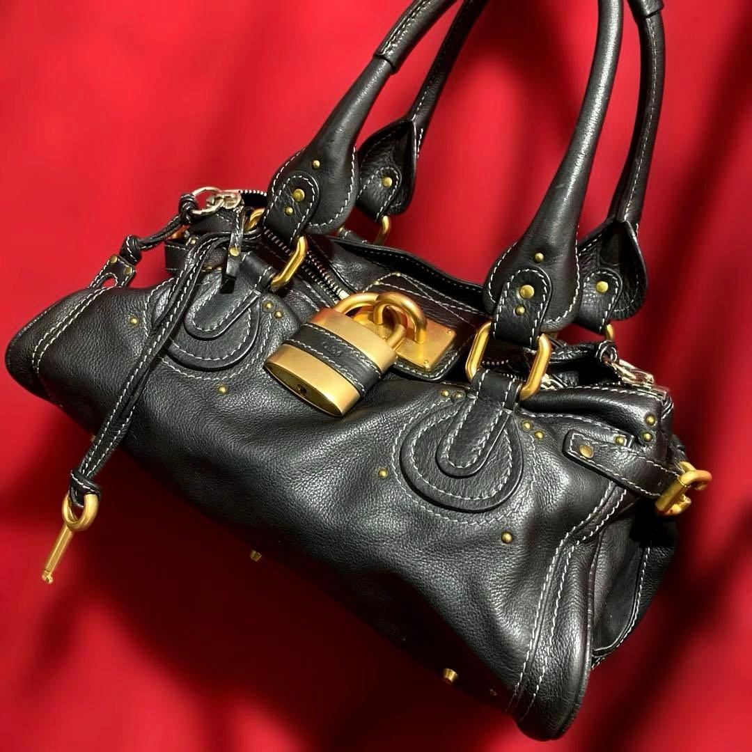 【当時物 廃盤】Chloe美品 クロエ パディントン ハンドバッグ ゴールド Chloe（クロエ） パディントン ハンドバッグ ゴールド ブラウン レザー