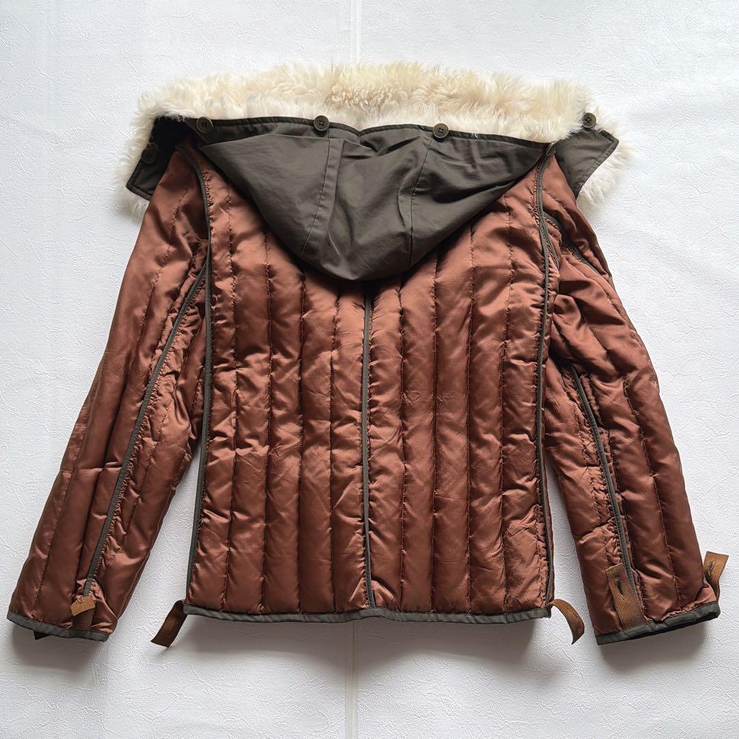 Theory セオリー リアルファー付き モッズコート S カーキ 中綿