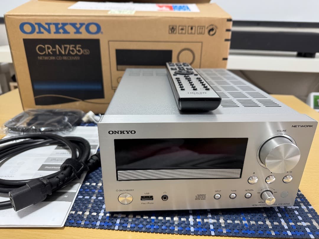 ★美品中古★ONKYO ネットワーク機能付CD/USBレシーバーCR-N755 ONKYO CR-N755 amplifier receiver CD Player Network Hi-Fi Mini