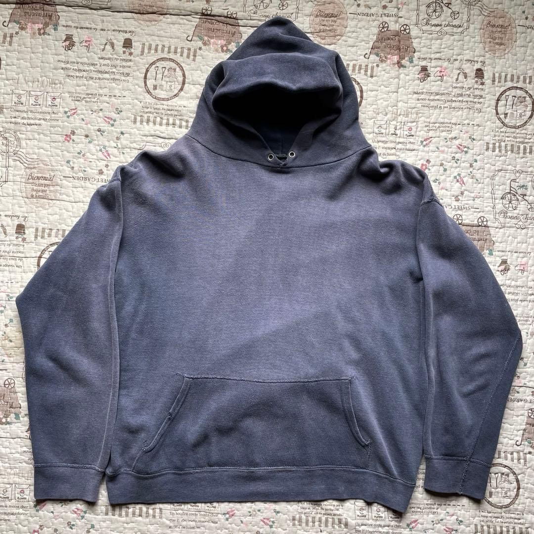 50s 60sヴィンテージ パーカー ナス紺 鬼フェードBIGサイズ❗️