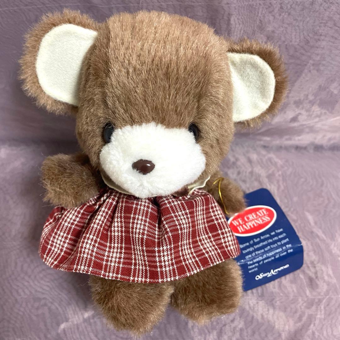 昭和レトロ❗️サンアロー クマぬいぐるみ タグ付き - メルカリ