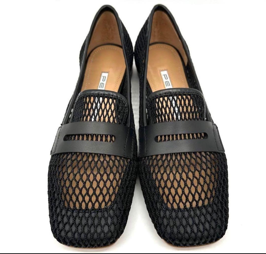 PELLICO メッシュローファー 黒 37 - メルカリ