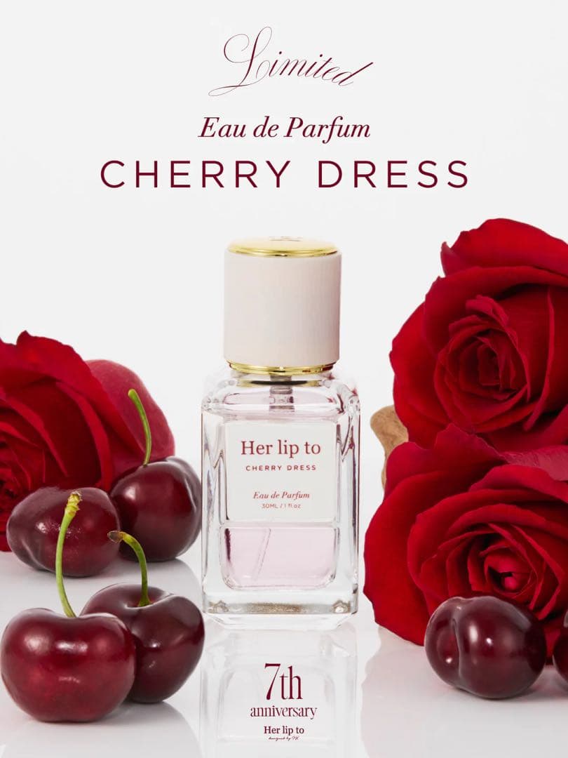 Her lip to CHERRY DRESS 数量限定　完売品 NEW ARRIVAL】チェリーの香りのオードパルファムが数量限定で登場！