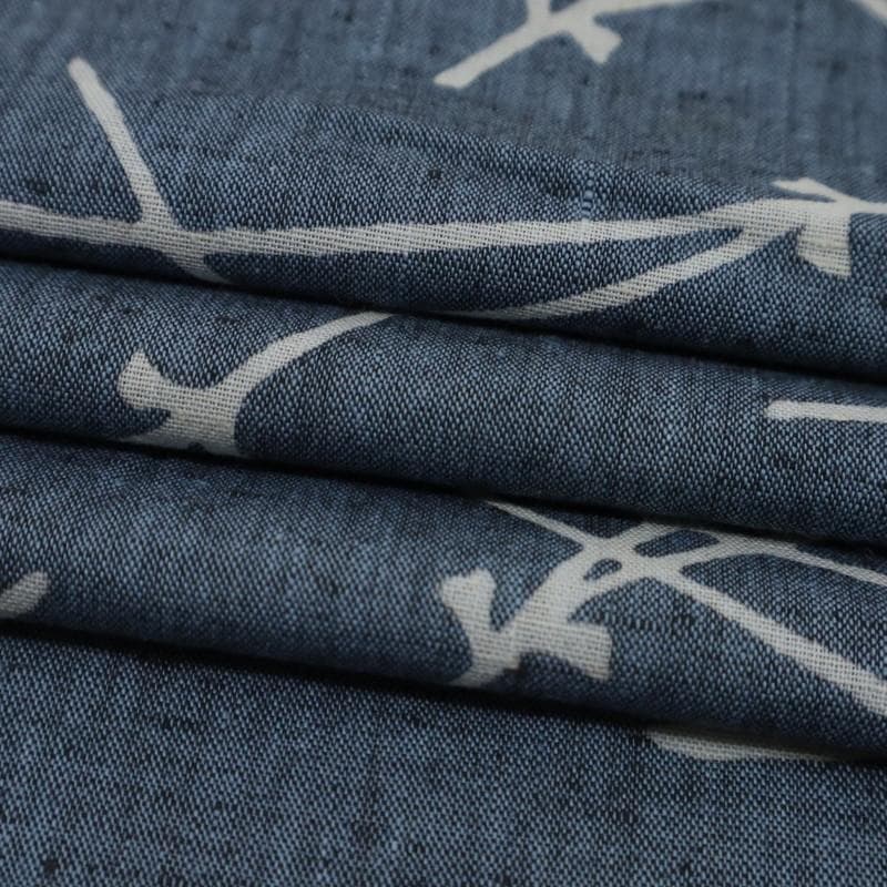 《浴衣■綿紬◆シンプルこぼれ松葉■灰青◆木綿■◆夏着物◆UH8-13》