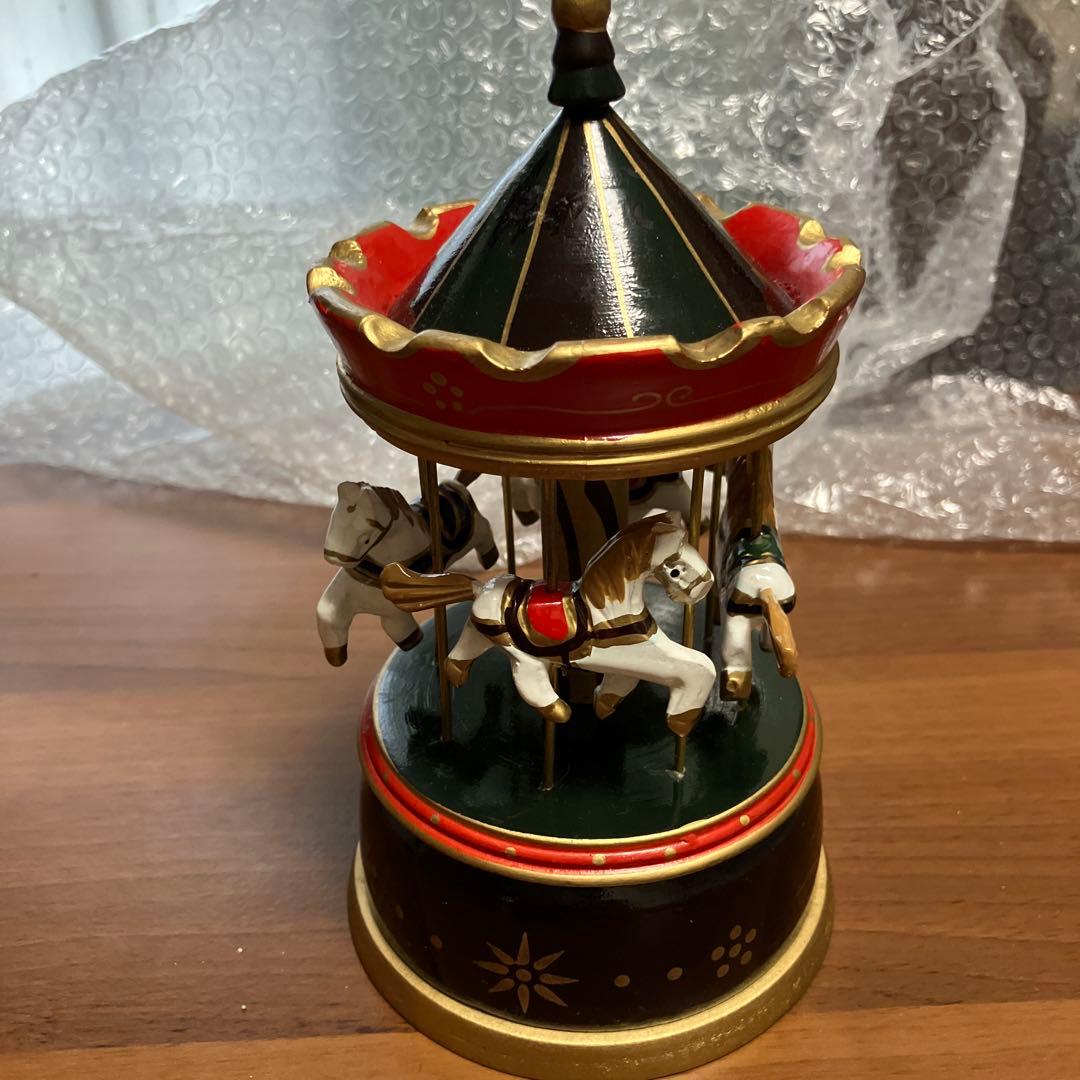 オルゴール 木製メリーゴーランド - メルカリ