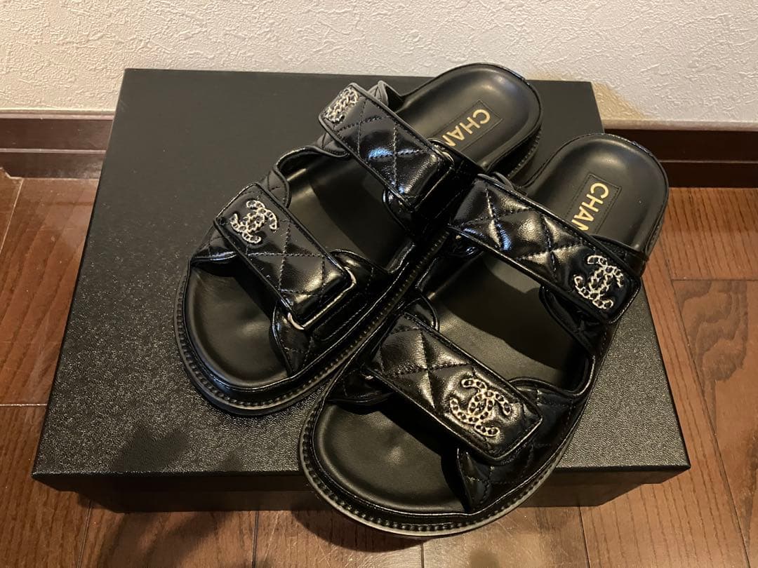 美品 CHANEL フットベット サンダル - メルカリ