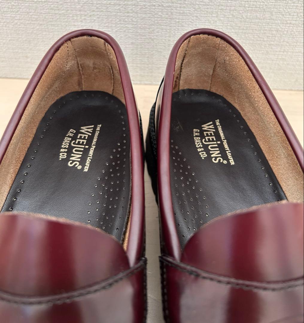 「美品」G.H.BASS バーガンディ レザー ローファー 25.5〜26.0㎝