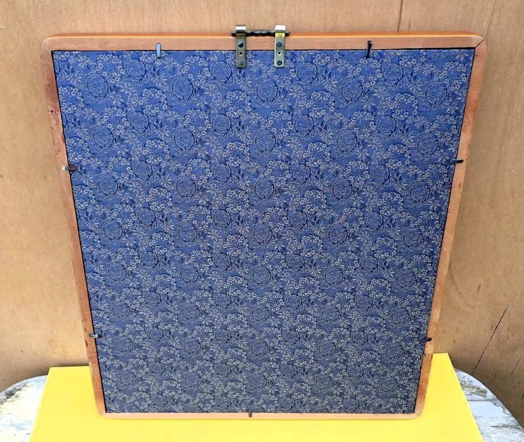 仏字「佛」中心 曼荼羅風 仏教書画 署名・落款・朱印あり 額装 仏画