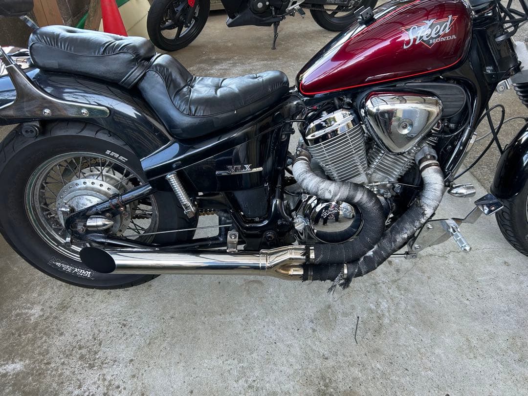 最安値 スティード400 NC26 マフラー 重低 2in1 スラッシュカット