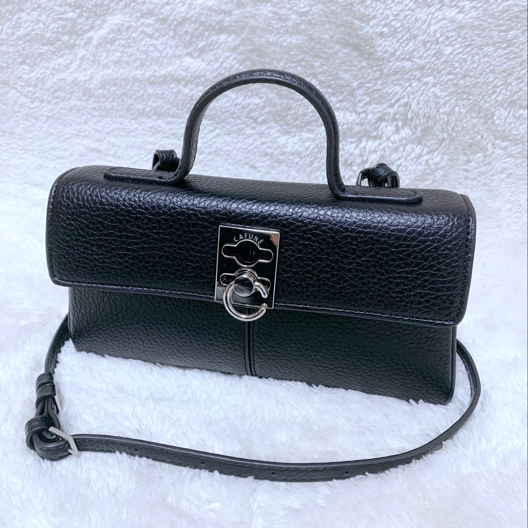 みん様専用】極美品♪ CAFUNÉ スタンスウォレット ブラック シボ革