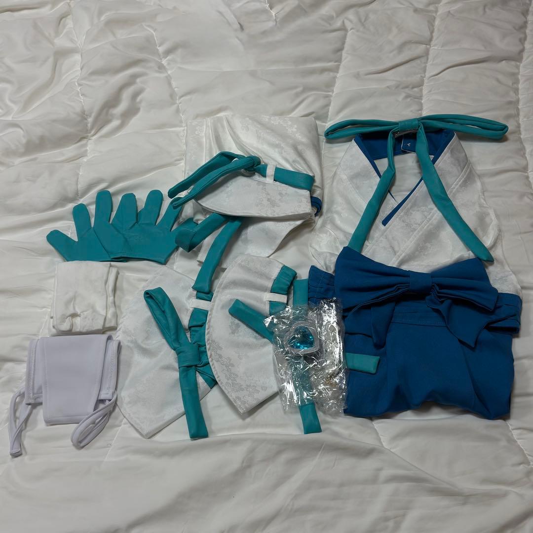 魔法少女にあこがれて マジアアズール 薄氷巫女 水神小夜 コスプレ衣装XL 魔法少女にあこがれて マジアアズール薄氷巫女 コスプレ衣装