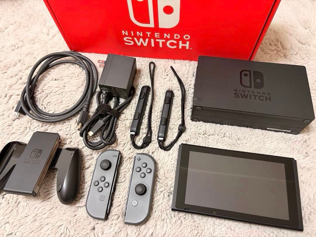 Nintendo Switch グレー 本体 完品 SDカード256GB付き Nintendo Switch 新品 任天堂 Joy-Con (L) (R) グレー/スイッチ本体