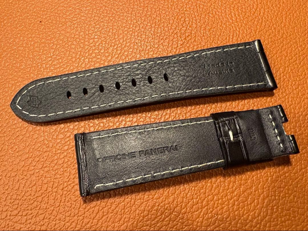 未使用】パネライ ルミノール47m用 純正 アリゲーターベルト BDR用