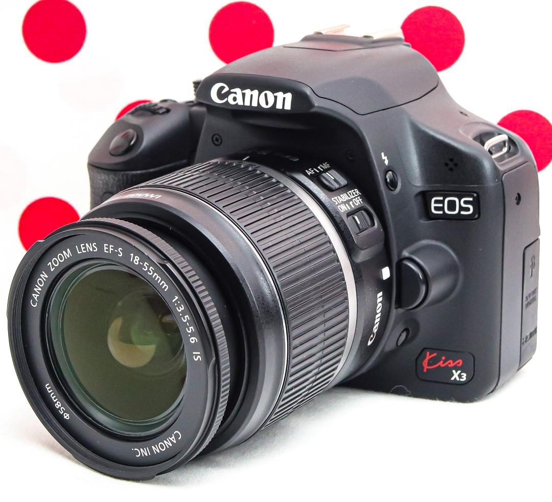 Canon kiss x3❤スマホ転送OK❤動画撮影❤届いてすぐ使える❤人気機種 Canon Kiss X3 スマホ転送 フルHD動画 ライブビュー撮影 卒業 - メルカリ