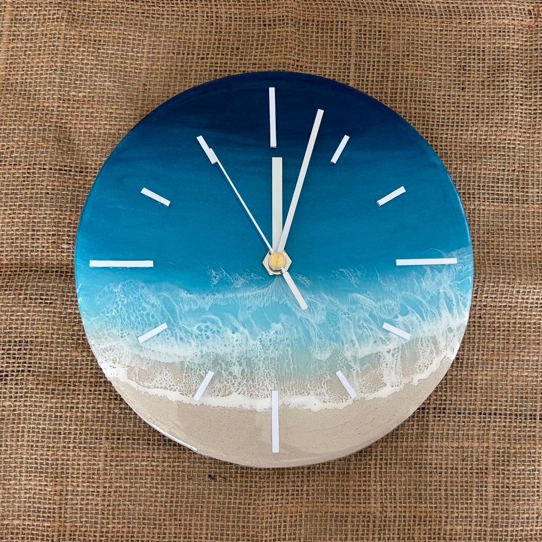 海の壁掛け時計 海レジンアート オーシャンアート - メルカリ