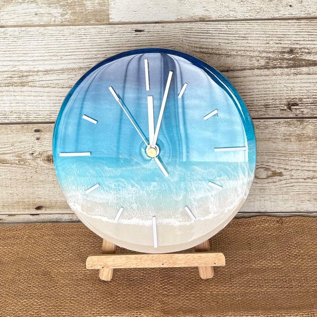 海の壁掛け時計 海レジンアート オーシャンアート - メルカリ