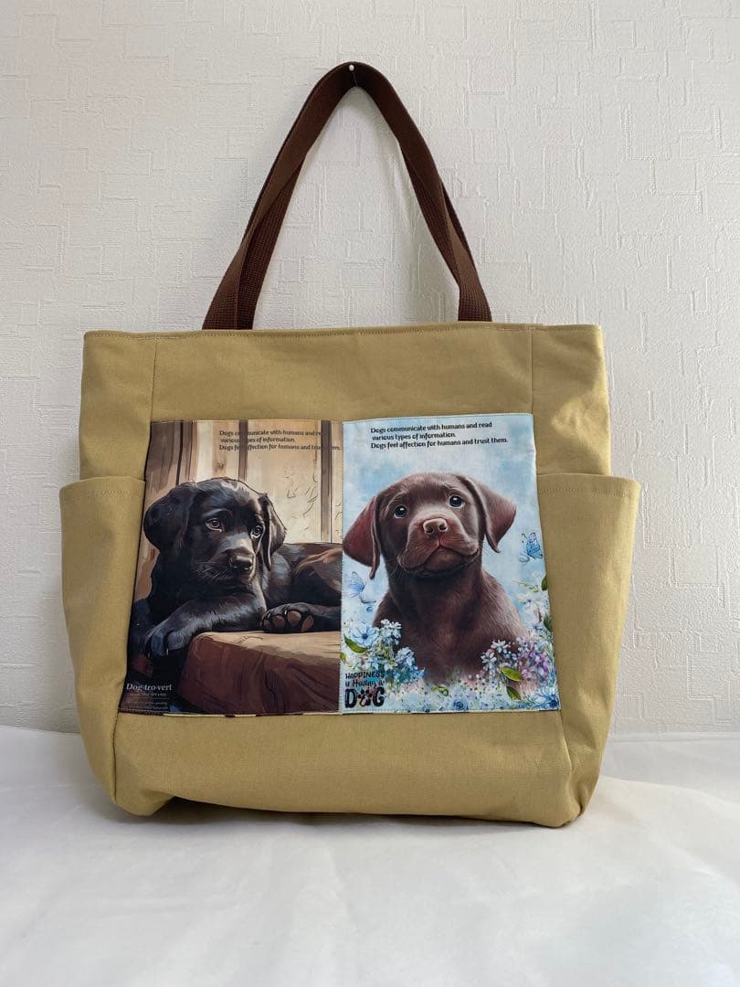 ラブラドール キャンパストート&ラウンドトート サイドポケット付き