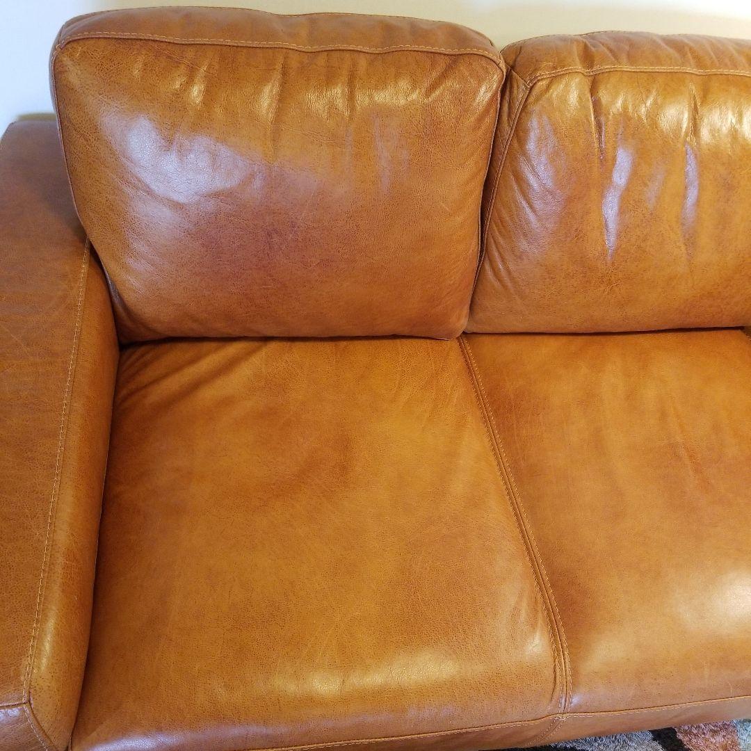 Unico（ウニコ）SUABI(スアビ) レザーソファ 3シーター 木脚 - メルカリ