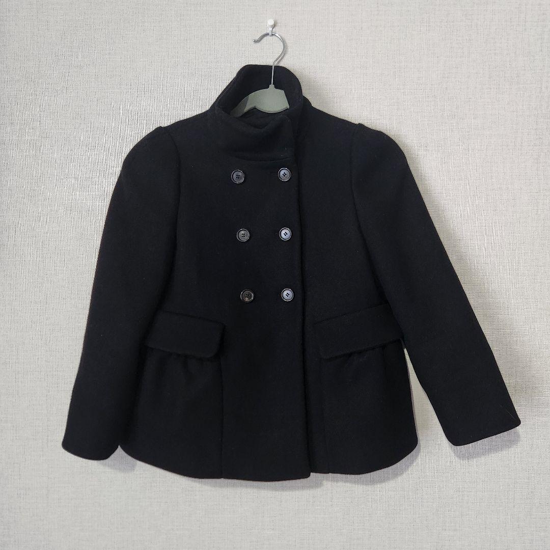 ミュウミュウ MIUMIU コート ハイネック ペプラム ウールコート