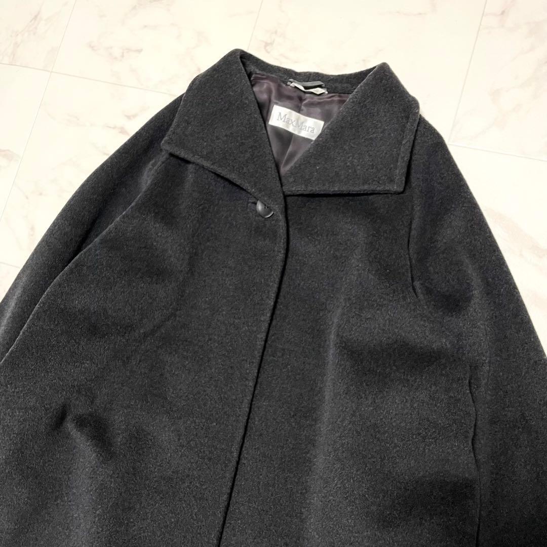 マックスマーラ 白タグ イタリア製 カシミヤ混 ロングコート