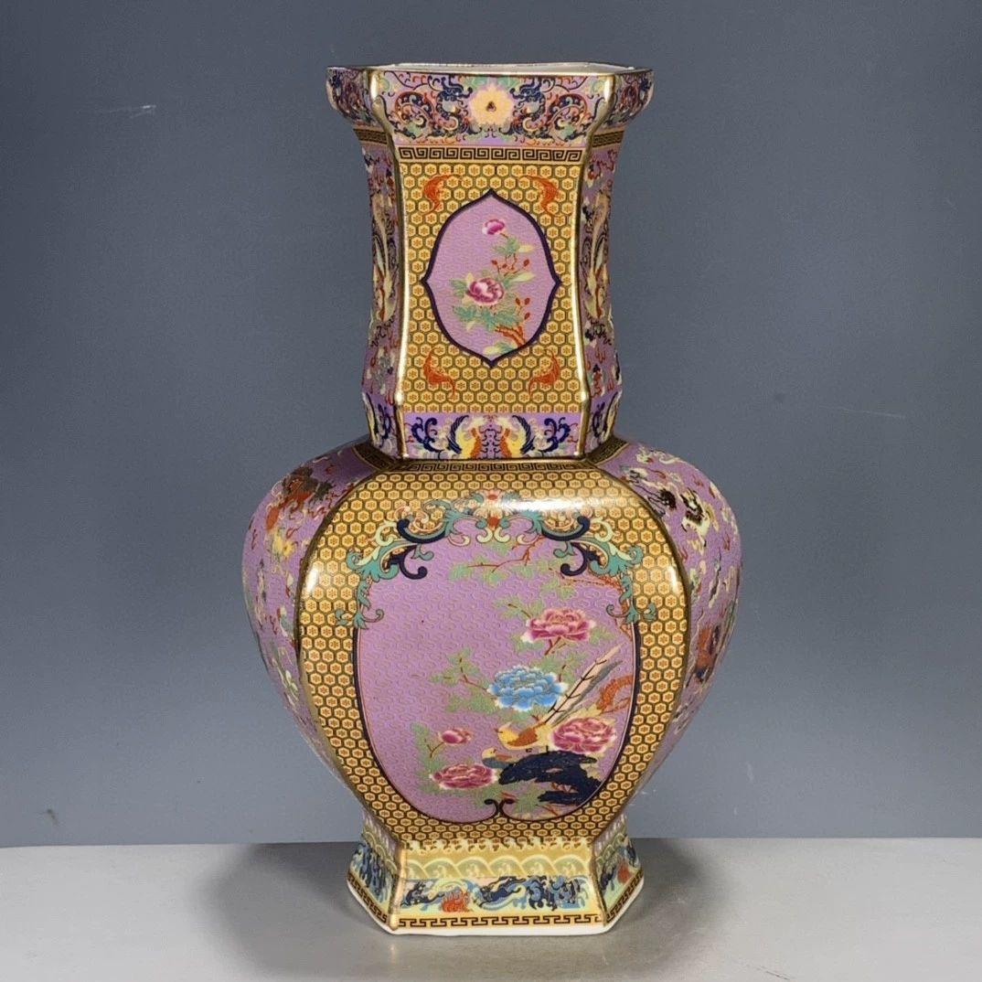 清代乾隆粉彩蒔金花鳥花瓶 景徳鎮 陶磁器 装飾品 現代工芸品 美術品 置物 清乾隆青花寿桃紋花瓶 景徳鎮 陶磁器 装飾品 現代工芸品美術品 置物 清