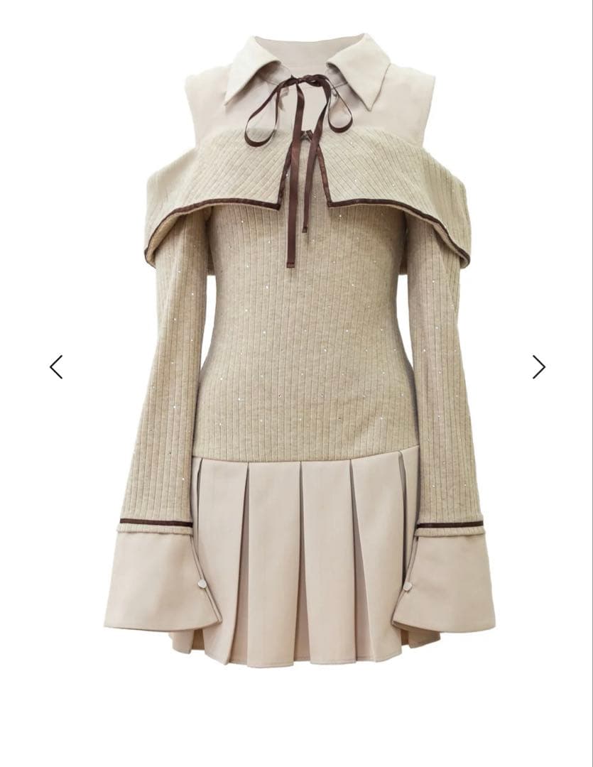 Randy ビジュープレッピーカットショルダーワンピース ビジュープレッピーカットショルダーワンピース – Randy