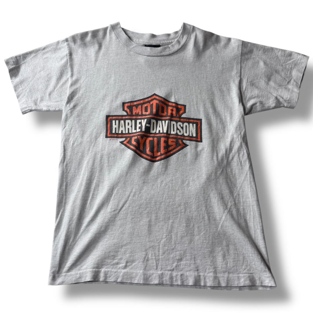 90s ハーレーダビッドソン バー＆シールド 熊 ベア Tシャツ グレー