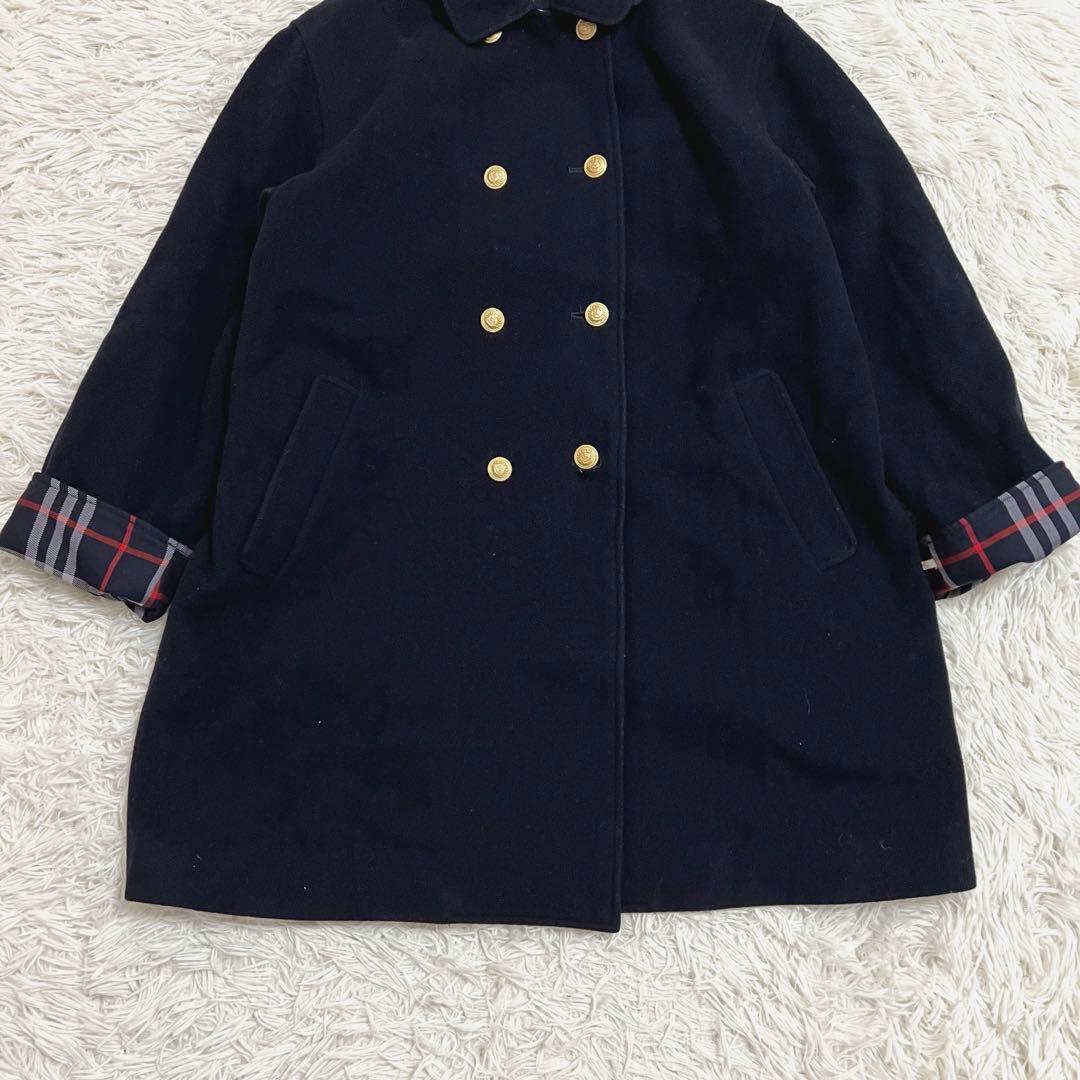 バーバリー フードコート ダブル チェック 金ボタン キルティング
