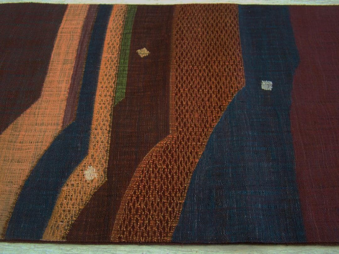 美品 紬・小紋用 西陣老舗「渡文」紬地 袋帯 （正絹）Fs1025 - メルカリ