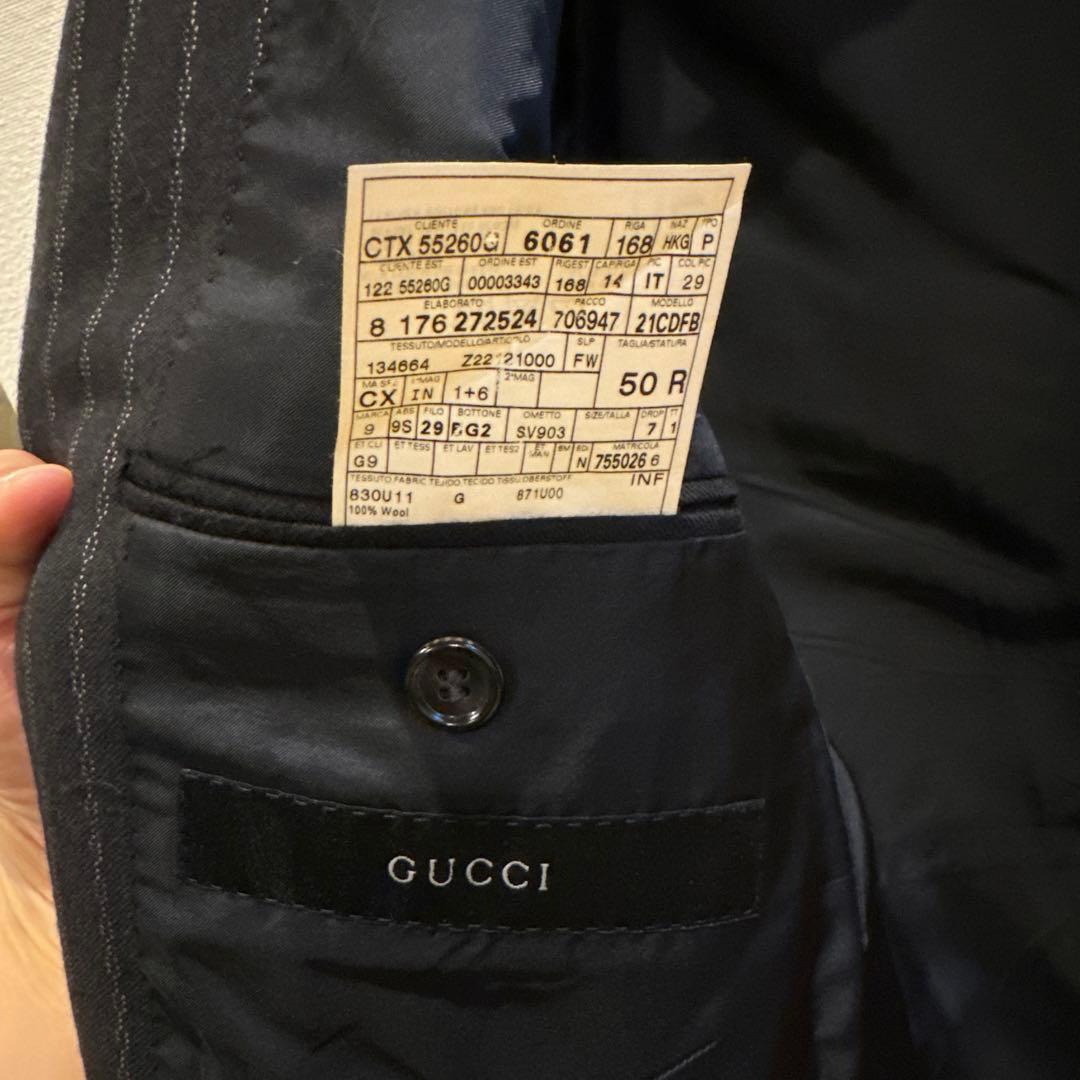 GUCCI 2004AW グッチ トムフォード ウール ベロア チェーン柄スーツ