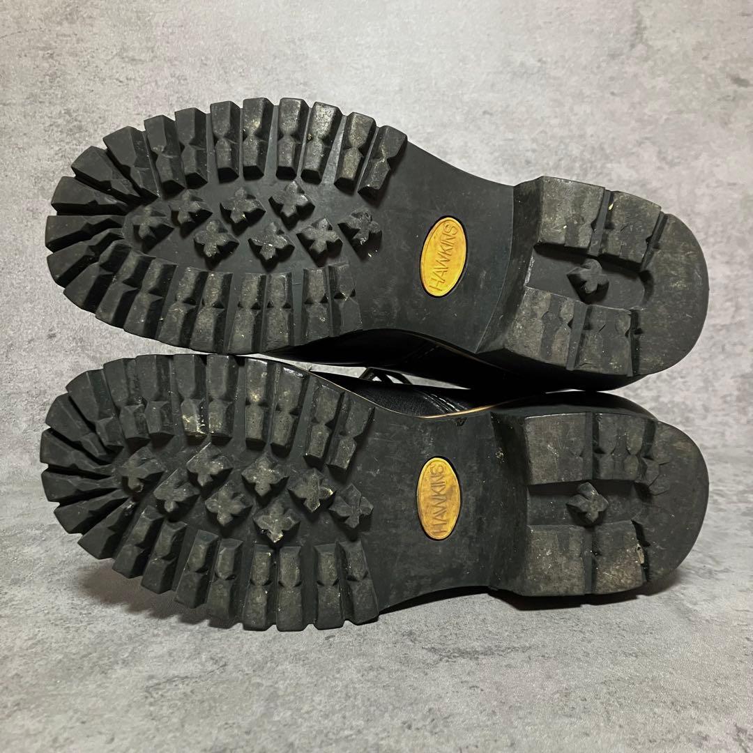 極美品 希少 ホーキンス ロガーブーツ ワークブーツ ブラック 本革