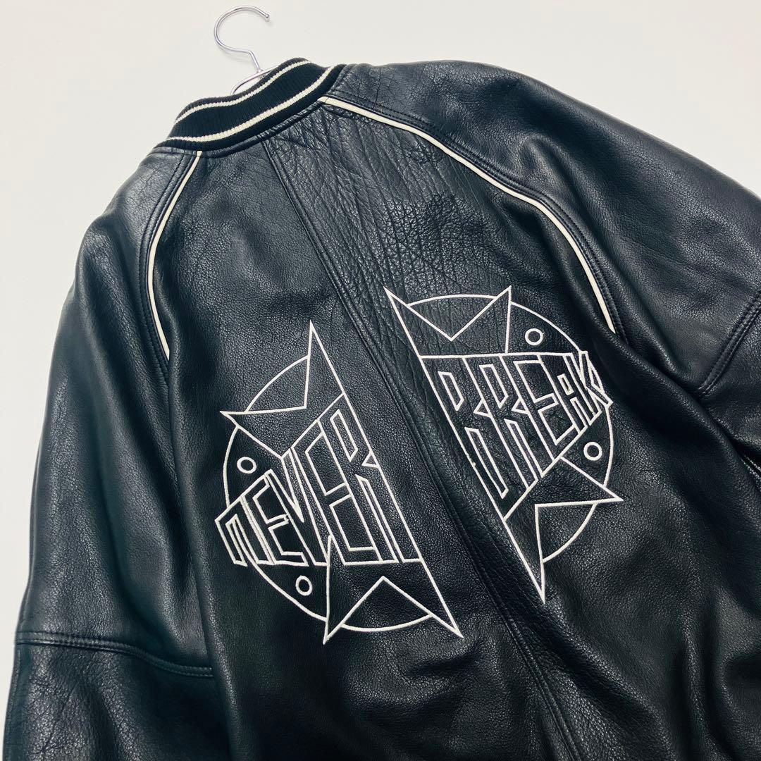 希少サイズ】 ザラ スタジャン ボンバージャケット オールレザー 水牛革 L