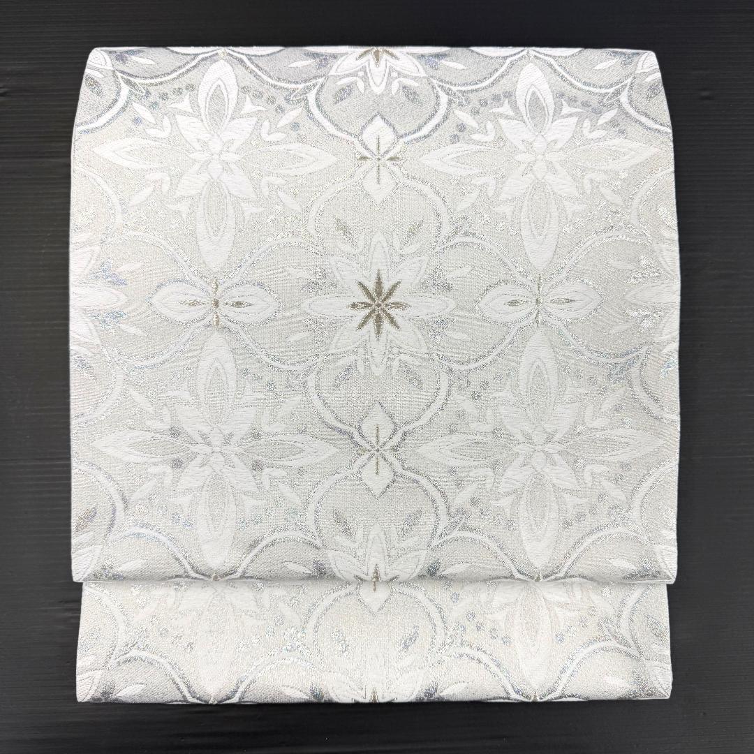 袋帯 西陣織 フォーマル アラベスク 華紋 ホロ銀箔 お仕立て込み