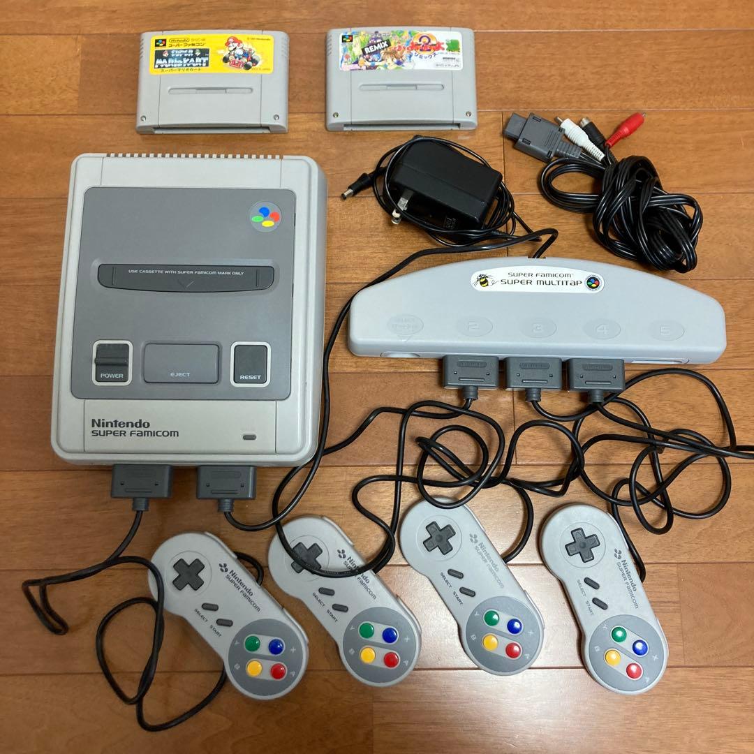 4人ですぐ遊べる】スーパーファミコン セット マルチタップ