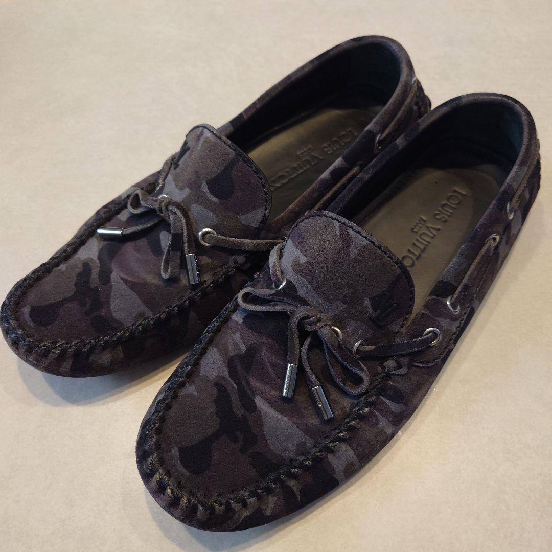 ルイヴィトン ドライビングシューズ　モカシン　カモフラ　迷彩　26cm LOUIS VUITTON(ルイヴィトン) Camouflage moccasin driving shoes