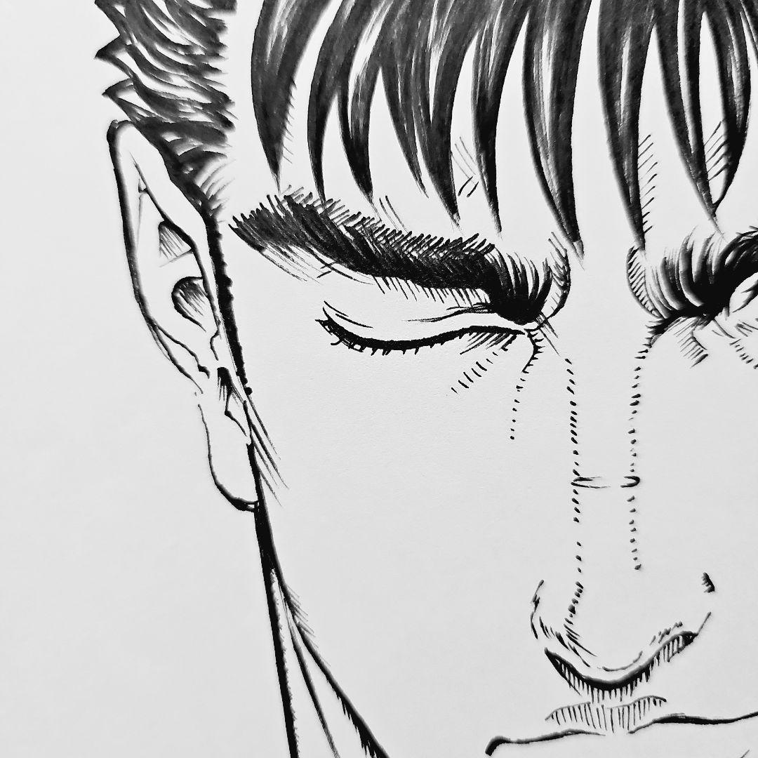 ベルセルク ガッツ イラスト 直筆サイン色紙 - メルカリ