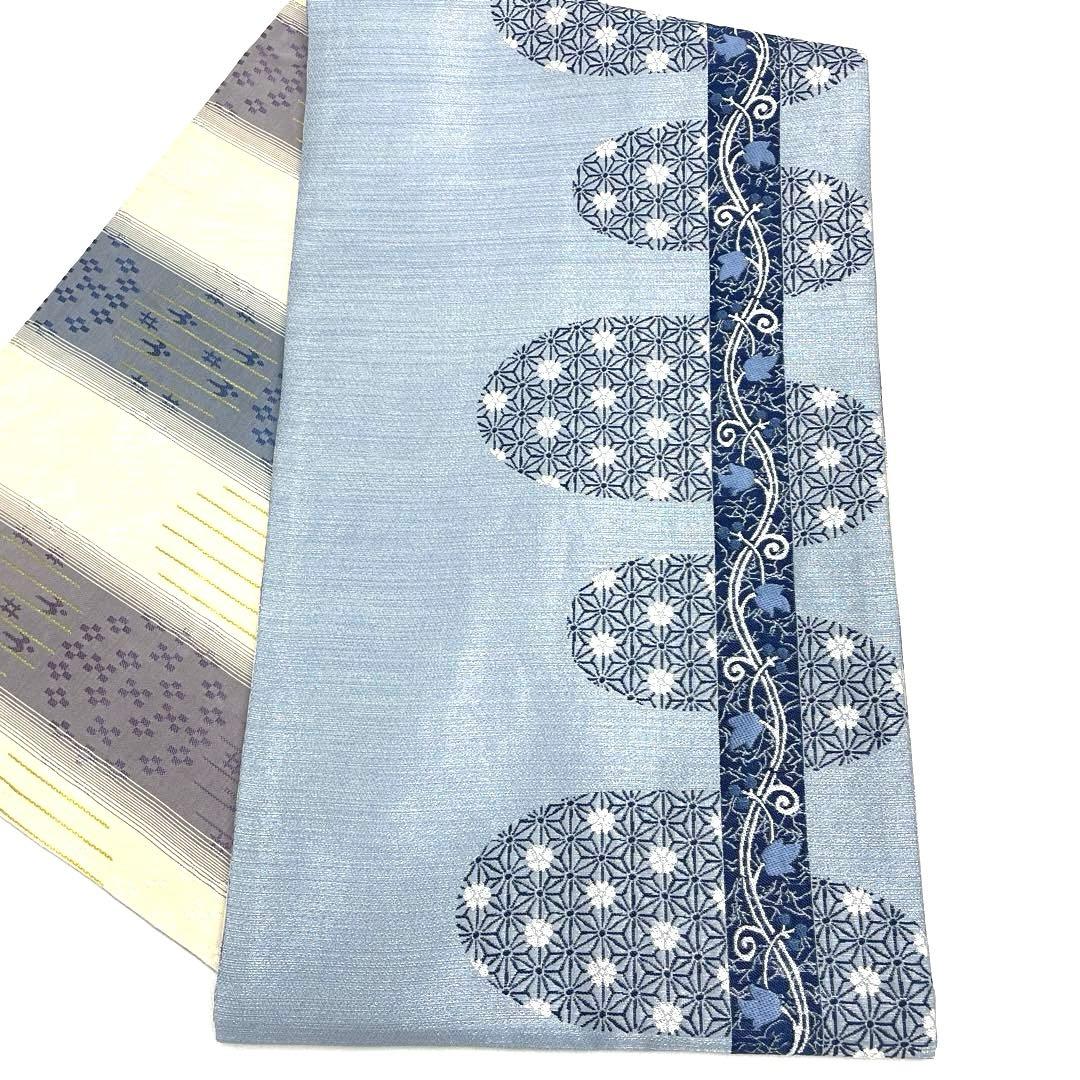 専用帯5059 5044 5058 三点セット●高級 正絹 藍染 花織 28日23時迄！” 【25周年セール】 【藍染】 特選藍染九寸名古屋帯 「優