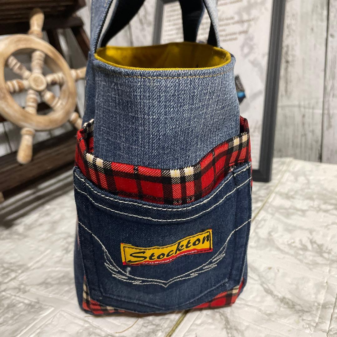 No.541 【フォロワー限定】デニムリメイクミニバッグ インディアン