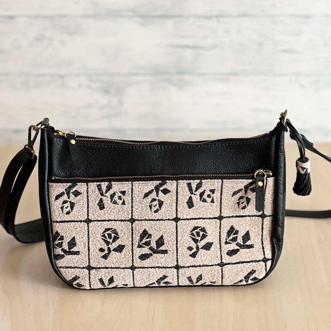 本革&Lulu beigeショルダーバッグ RB512-132