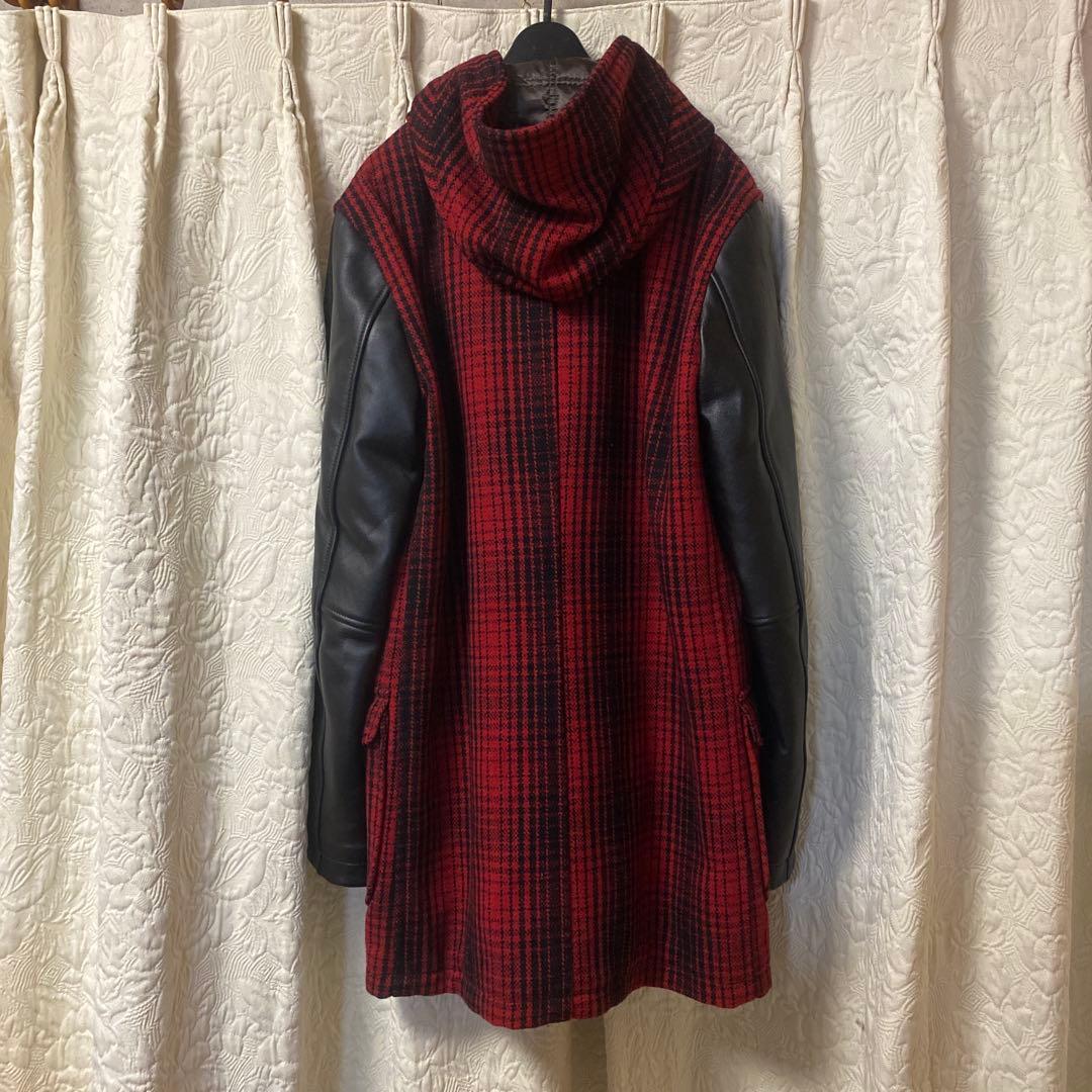 McGREGOR マックレガー レザーアーム切り替えダッフルコート ウール