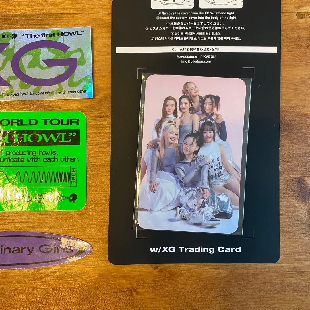 XG リストバンドライトNew DNA SHOWCASE,トレカ、ステッカー付き