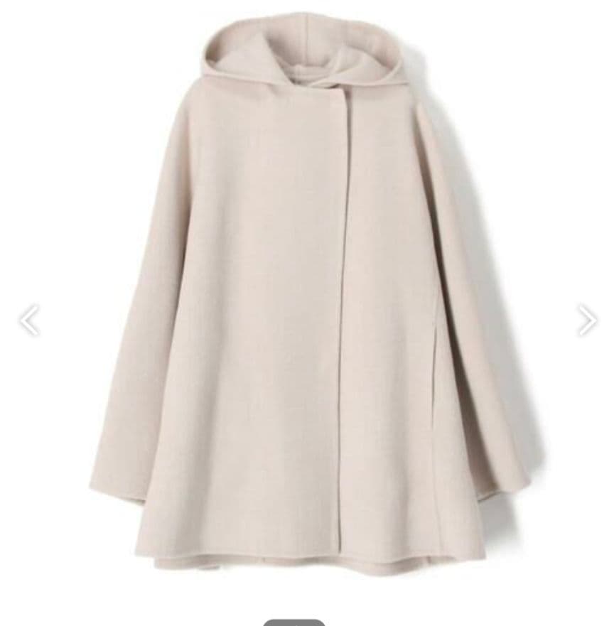 美品 ボールジィ プレミアムウール リバーフーデットコート ベージュ S