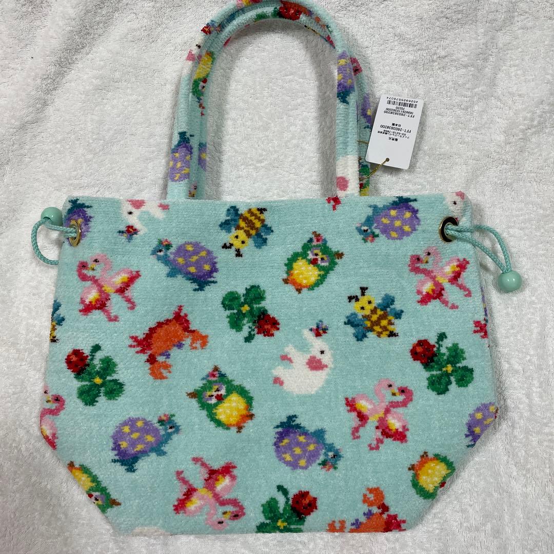 新品未使用】フェイラー 神崎恵さん 巾着バッグ ペールグリーン feiler