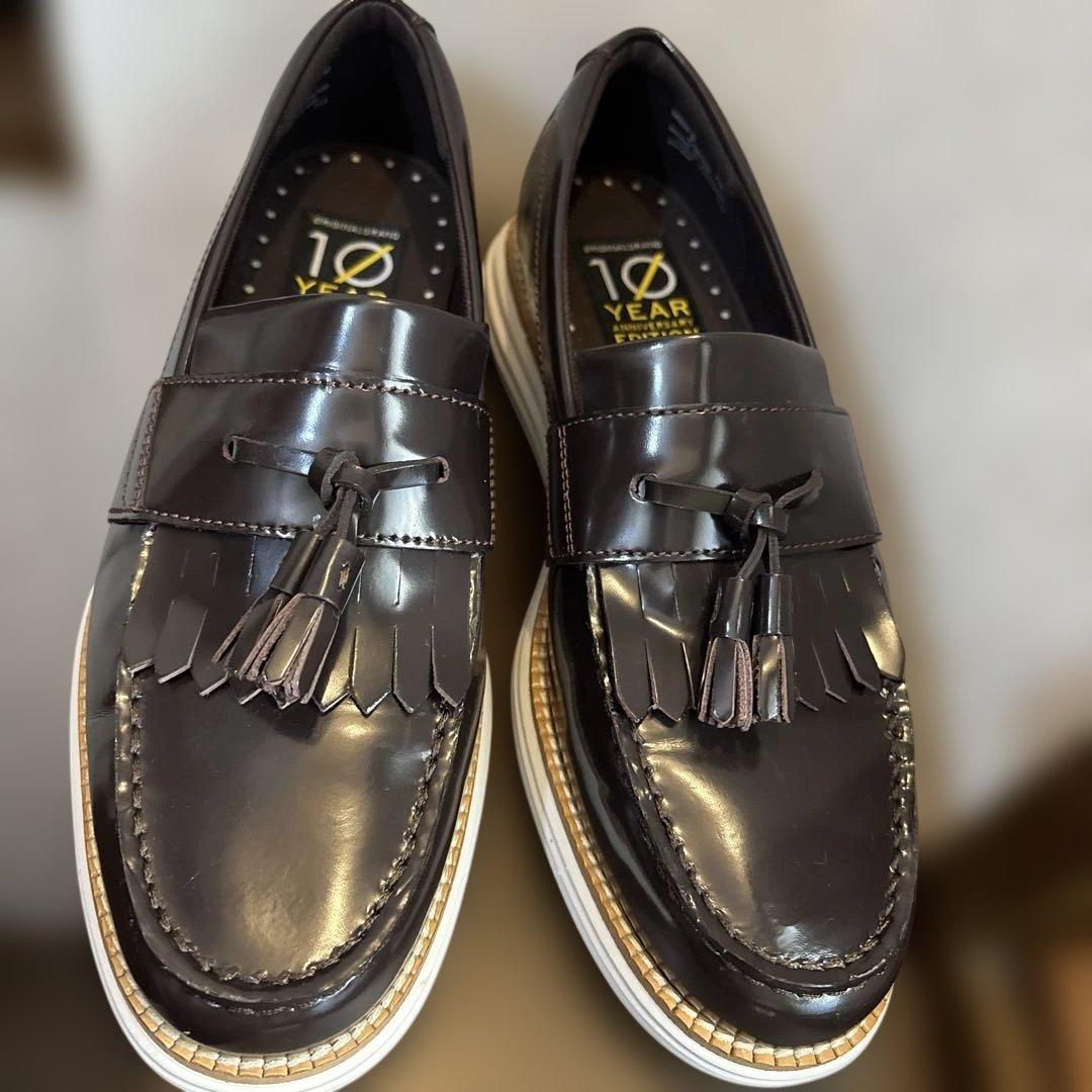 極美品 COLEHAAN タッセルローファー 茶色25.0CM