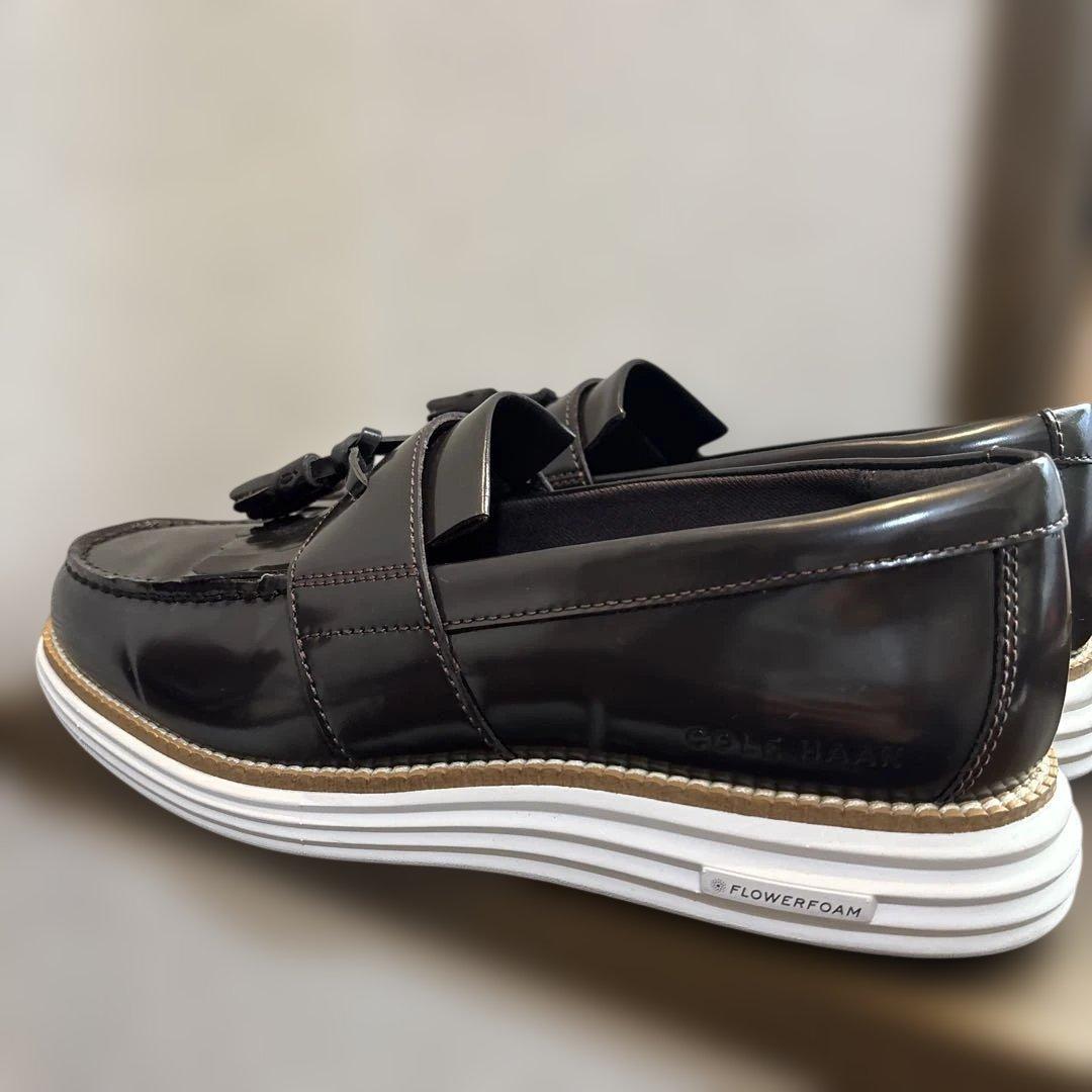 極美品 COLEHAAN タッセルローファー 茶色25.0CM